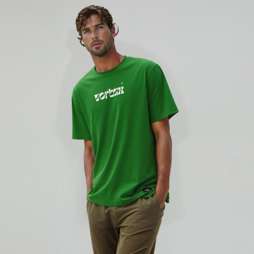 Vortax Oversized T-shirt In Royal Emeralds Green Colour